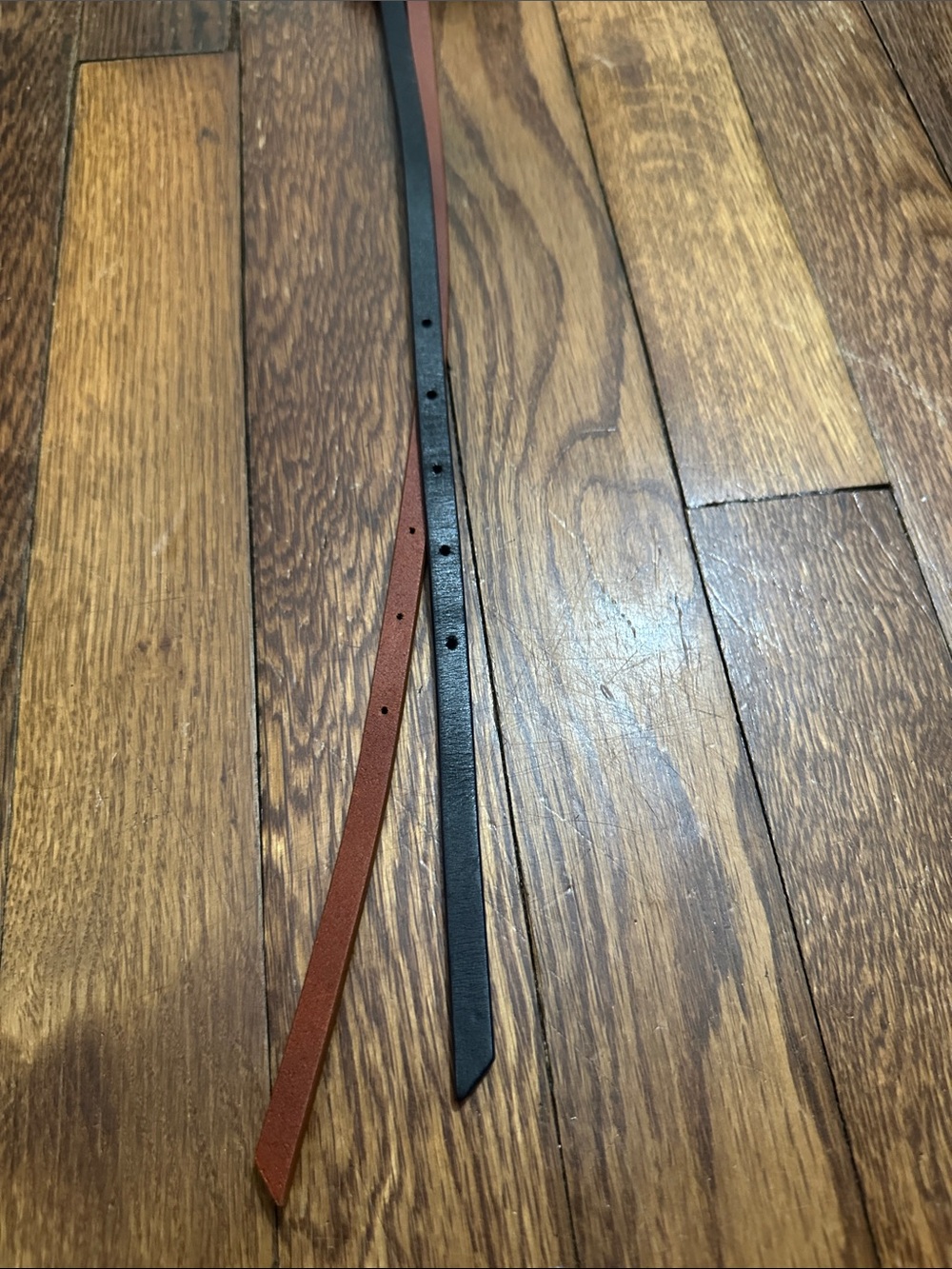 Mm lafleur women's size small belt Leathers Black and Brown gold hardwear